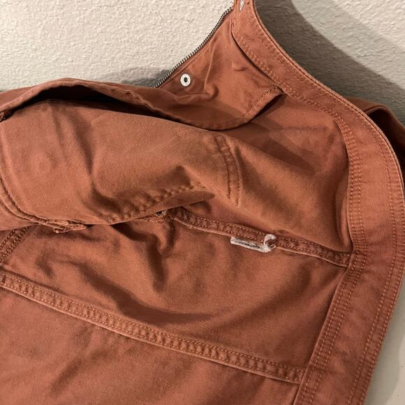 Abercrombie & Fitch Pink Cotton Utility Cargo Cropped Zip Up Jacket Size XL - Picture 7 of 11